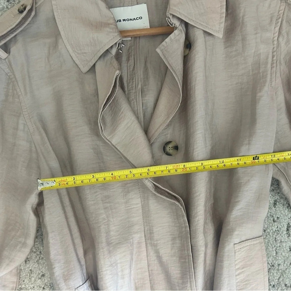 Club Monaco Lyocell trench XS great condition very pretty colour! Crinkle vibe - Picture 12 of 14